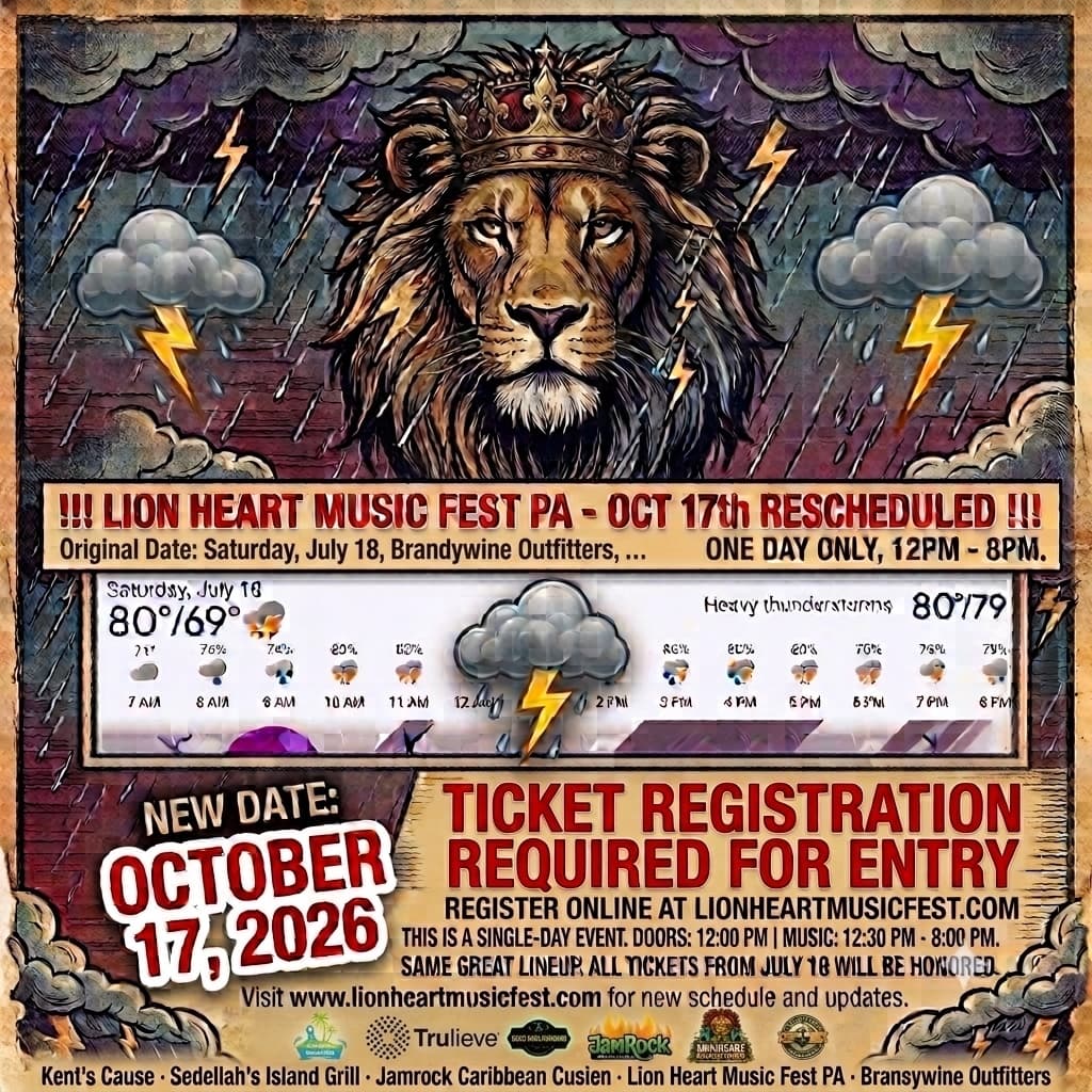 Lion Heart Music Fest PA flyer — October 17, 2026